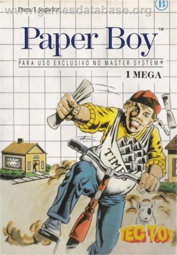 Cover Paperboy for Master System II